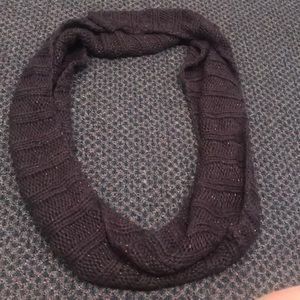 Plum scarf with purple tinsel